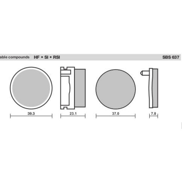 SBS Brake Pads  637 Series