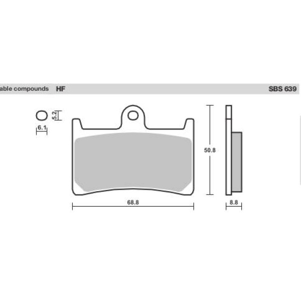 SBS Brake Pads  639 Series