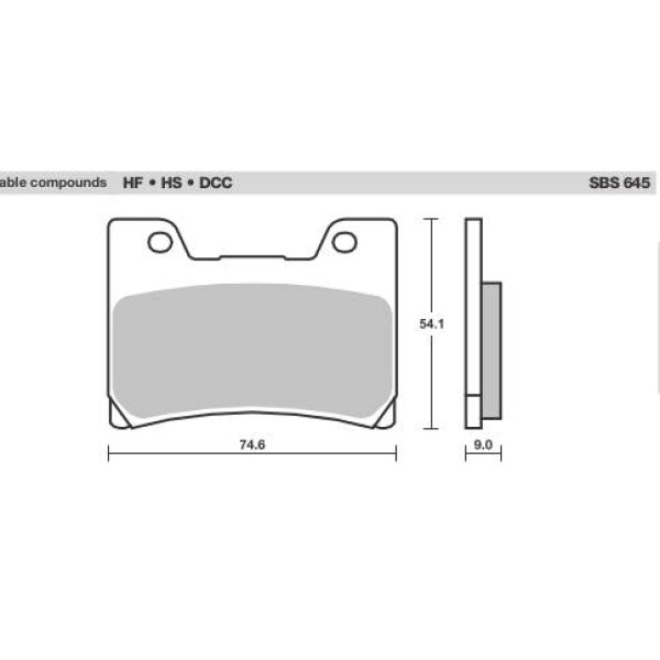 SBS Brake Pads  645 Series