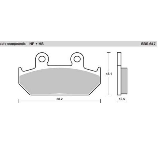 SBS Brake Pads  647 Series