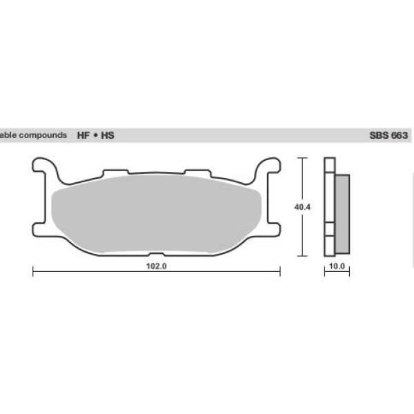 SBS Brake Pads  663 Series