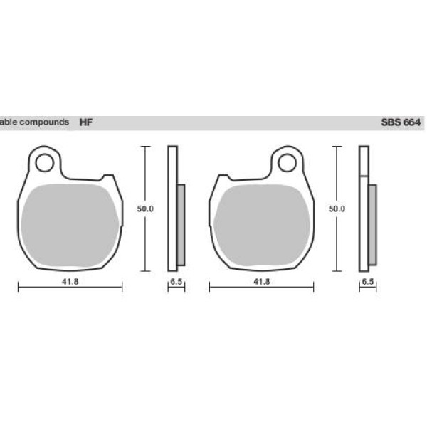 SBS Brake Pads  664 Series