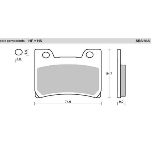 SBS Brake Pads  665 Series
