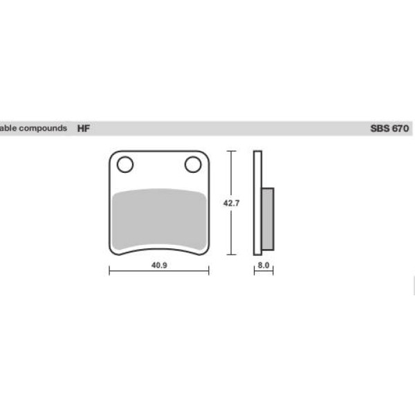 SBS Brake Pads  670 Series