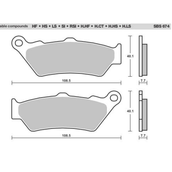 SBS Brake Pads  674 Series