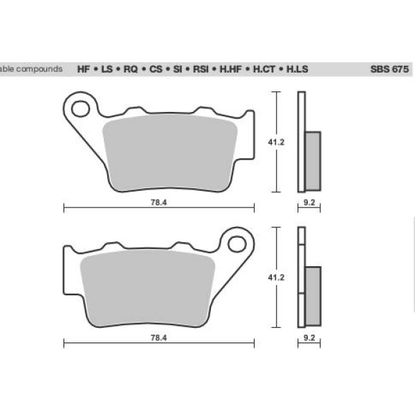 SBS Brake Pads  675 Series
