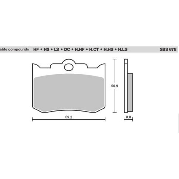 SBS Brake Pads  678 Series