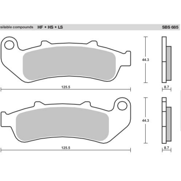 SBS Brake Pads  685 Series