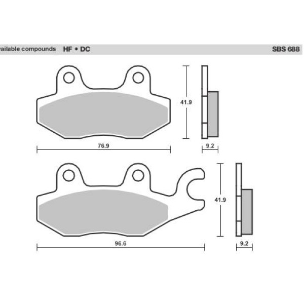 SBS Brake Pads  688 Series