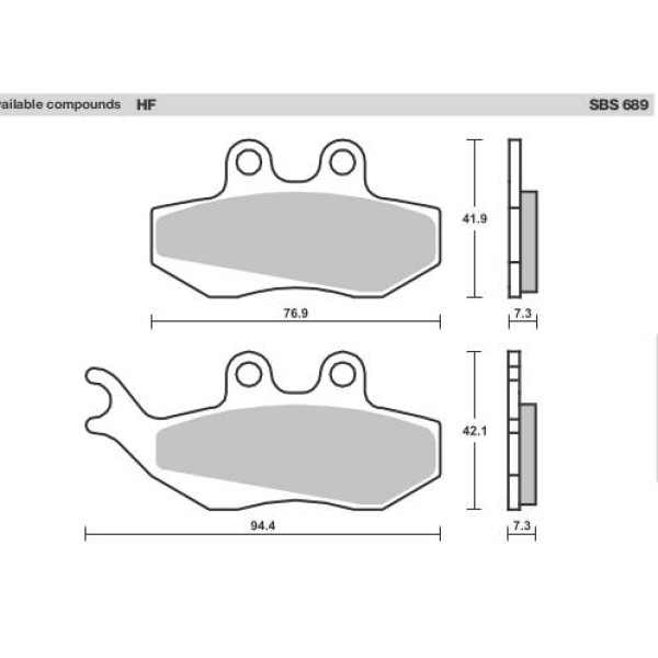 SBS Brake Pads  689 Series