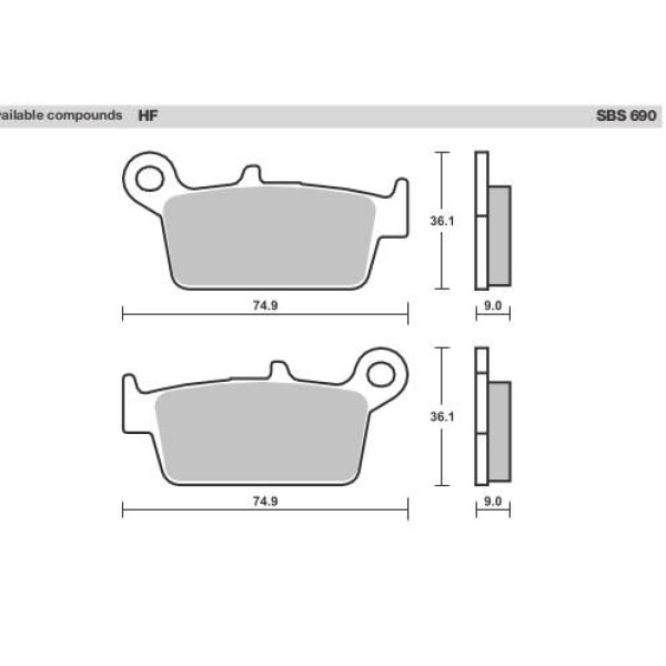 SBS Brake Pads  690 Series