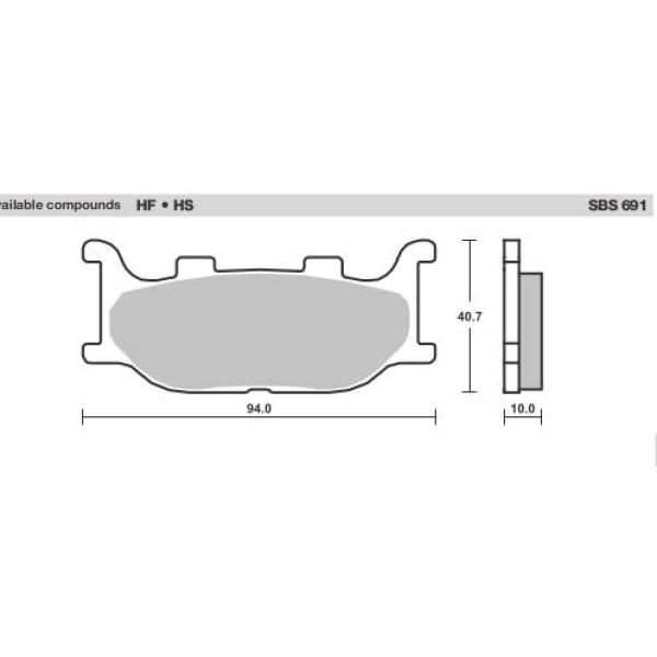 SBS Brake Pads  691 Series