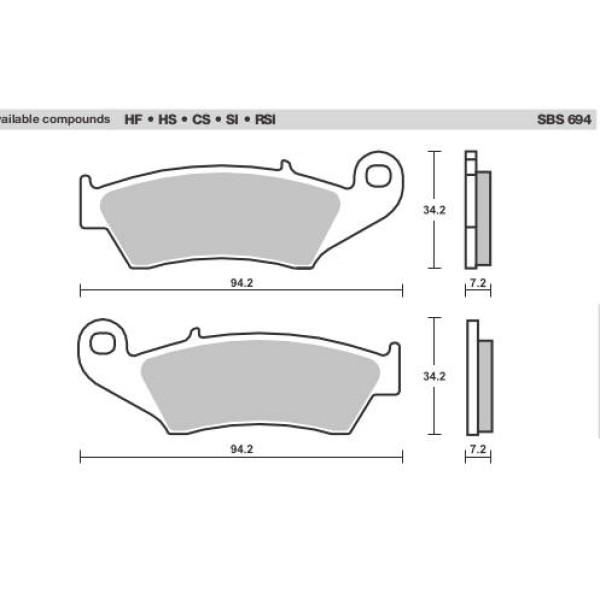 SBS Brake Pads  694 Series