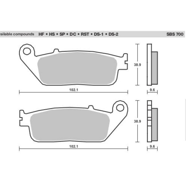 SBS Brake Pads  700 Series