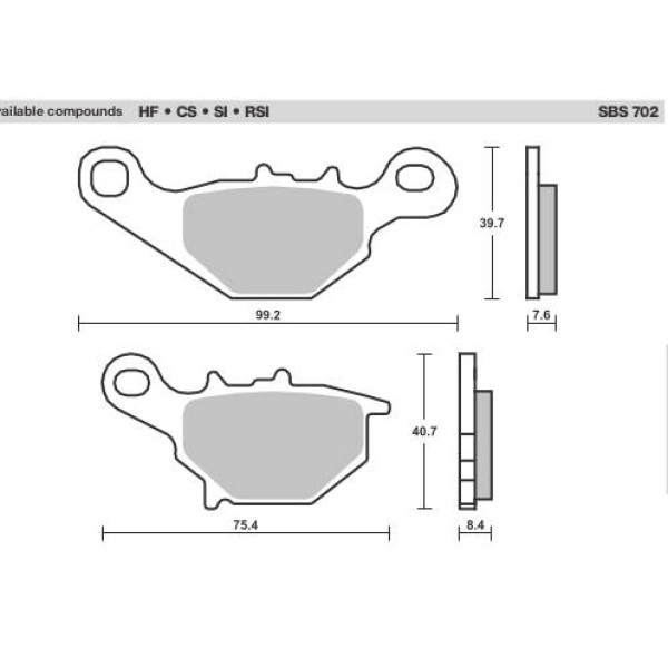 SBS Brake Pads  702 Series