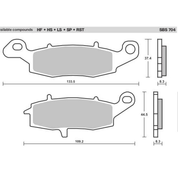 SBS Brake Pads  704 Series