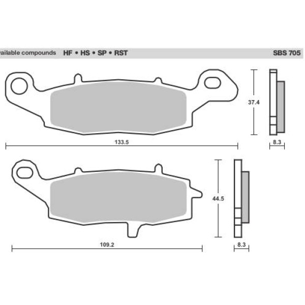 SBS Brake Pads  705 Series