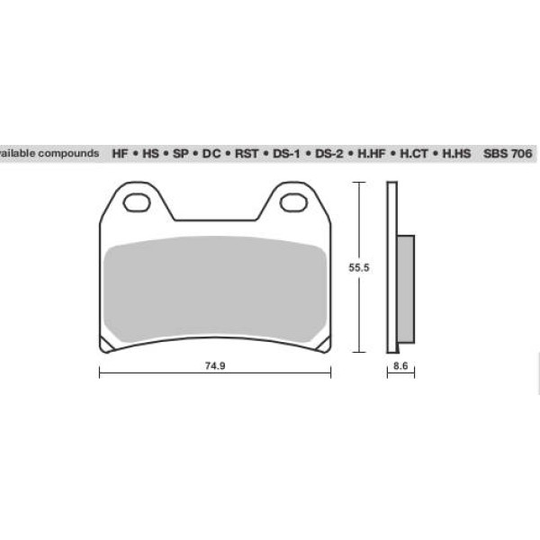 SBS Brake Pads  706 Series