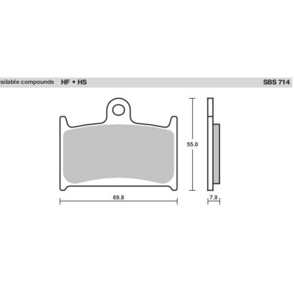 SBS Brake Pads  714 Series