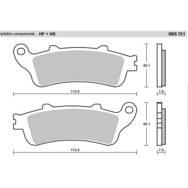 SBS Brake Pads  721 Series