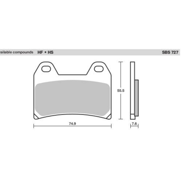 SBS Brake Pads  727 Series