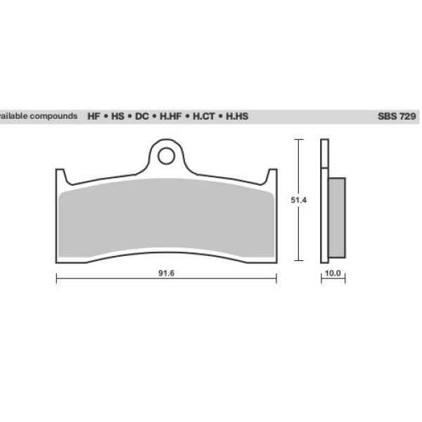 SBS Brake Pads  729 Series