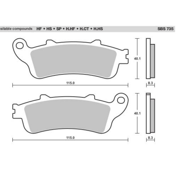 SBS Brake Pads  735 Series