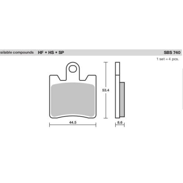 SBS Brake Pads  740 Series