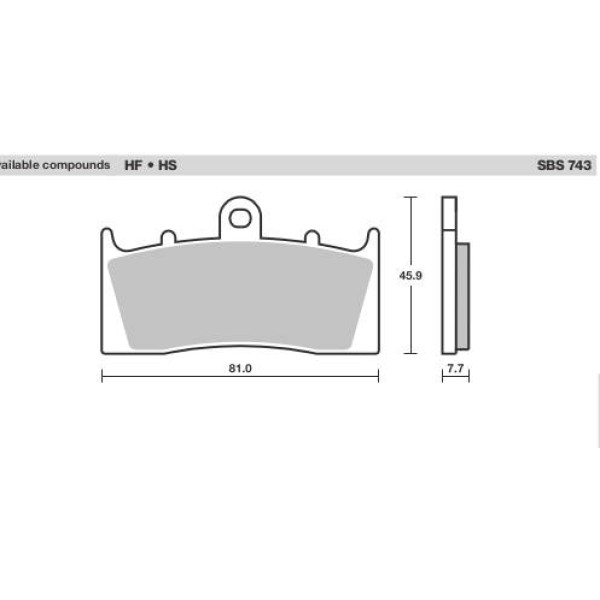 SBS Brake Pads  743 Series