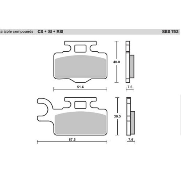 SBS Brake Pads  752 Series