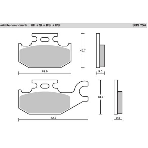 SBS Brake Pads  754 Series