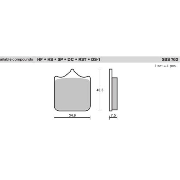 SBS Brake Pads  762 Series