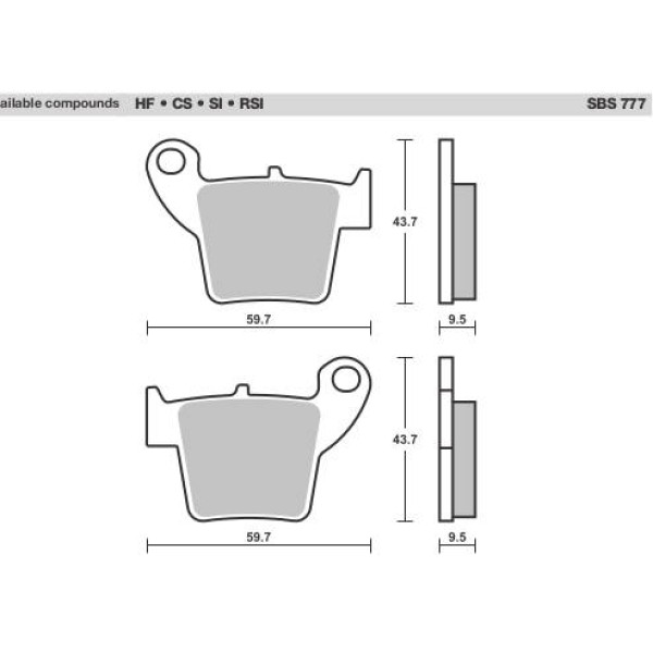 SBS Brake Pads  777 Series