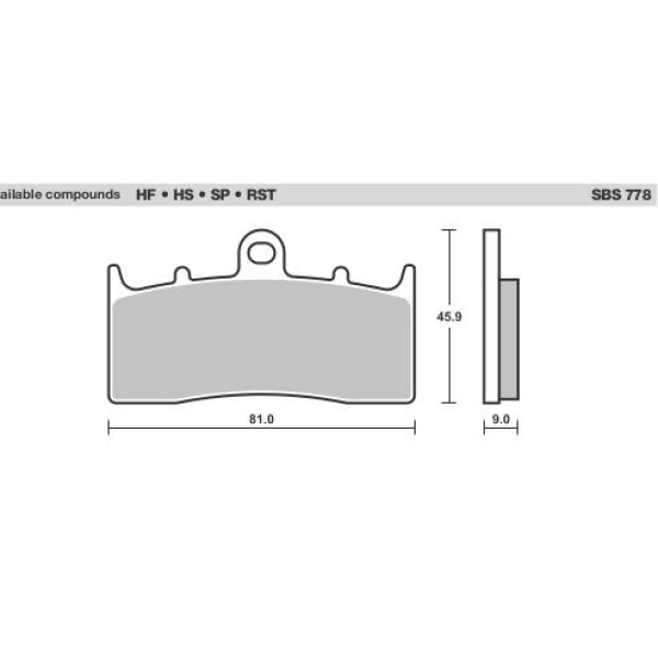 SBS Brake Pads  778 Series