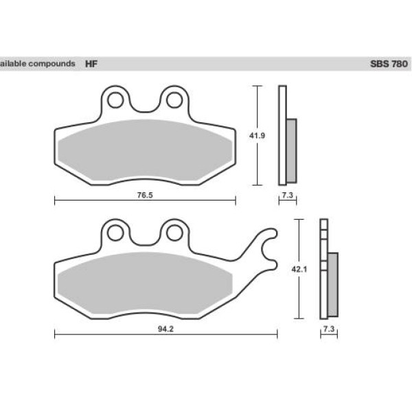 SBS Brake Pads  780 Series