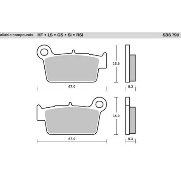 SBS Brake Pads  790 Series