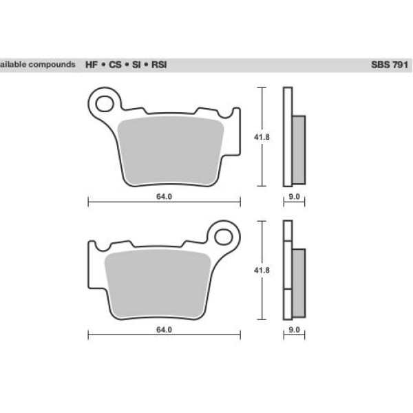 SBS Brake Pads  791 Series