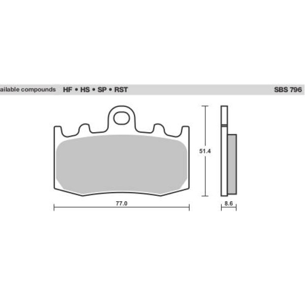 SBS Brake Pads  796 Series