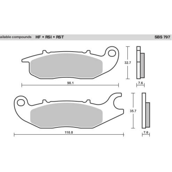 SBS Brake Pads  797 Series