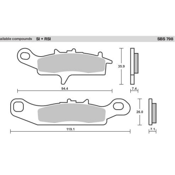 SBS Brake Pads  798 Series