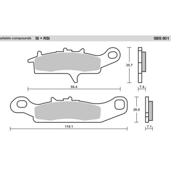 SBS Brake Pads  801 Series