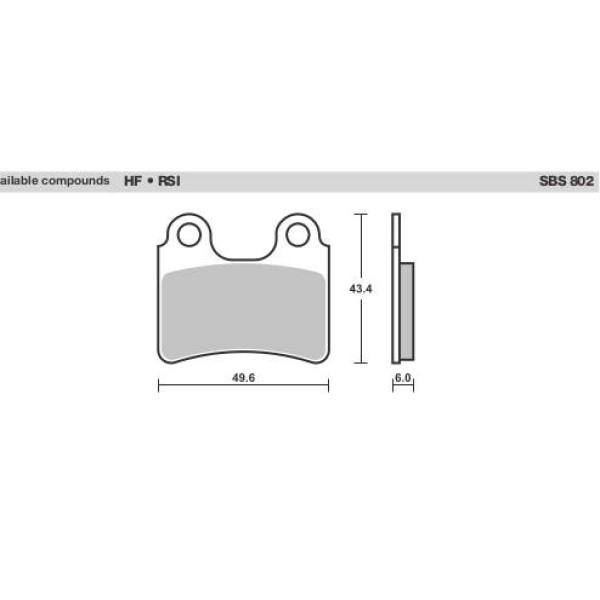 SBS Brake Pads  802 Series