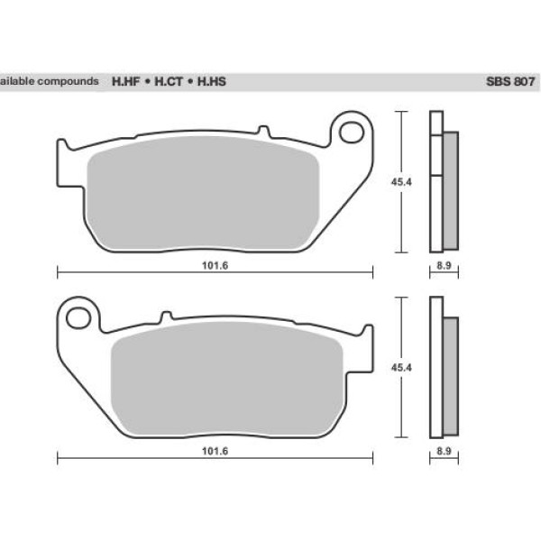 SBS Brake Pads  807 Series