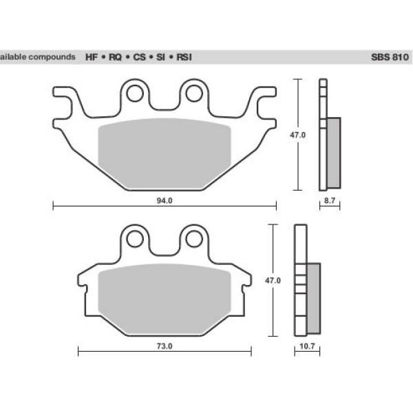 SBS Brake Pads  810 Series