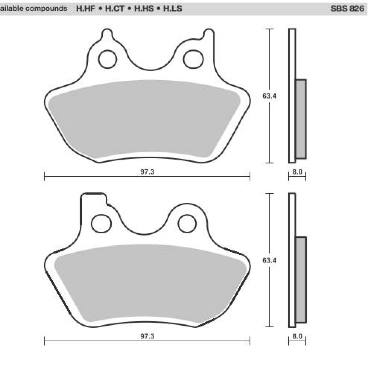 SBS826 Brake Pads from Farkham Hall Stores Online
