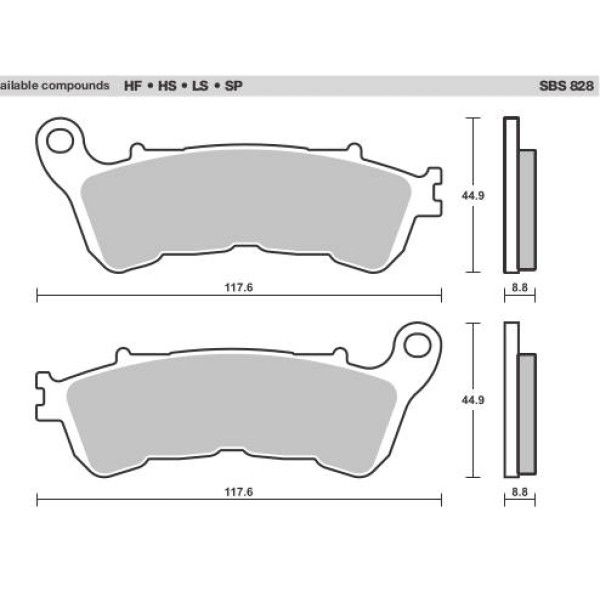 SBS Brake Pads  828 Series