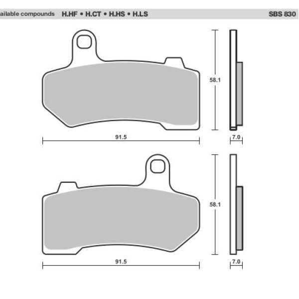 SBS Brake Pads  830 Series