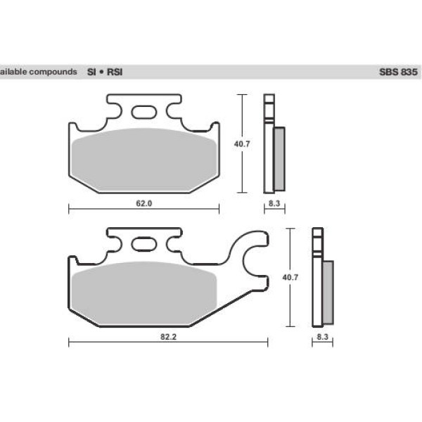 SBS Brake Pads  835 Series