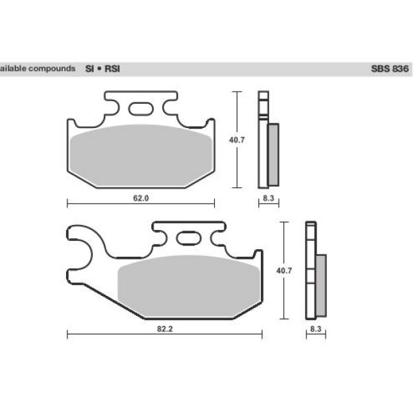 SBS Brake Pads  836 Series