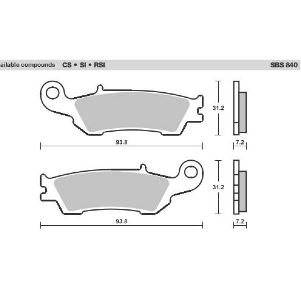 SBS Brake Pads  840 Series